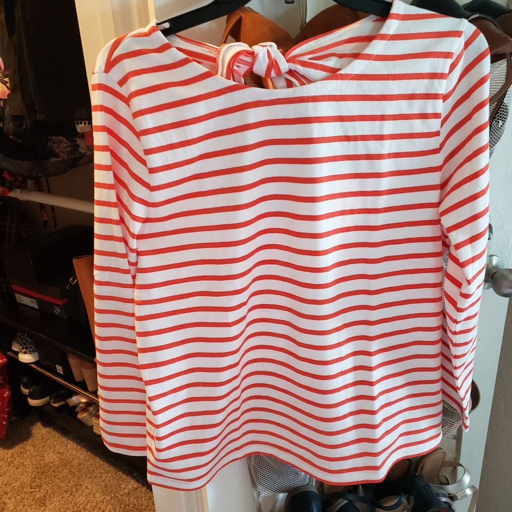 Jcrew tied back top mariner cloth